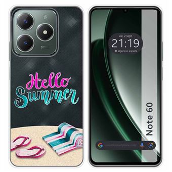 Capa TUMUNDOSMARTPHONE de silicone transparente para Realme Note 60 Desenhos de verão Design - 1