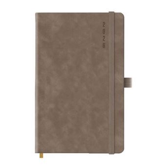 Agenda Semanal A5 2026 Papiro Khia Bege com Elástico - 1