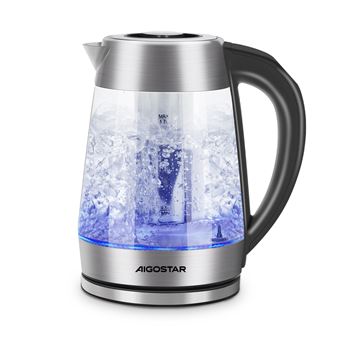 Chaleira elétrica Aigostar Cris | 1,7L | 2200W | vidro de borosilicato - 1