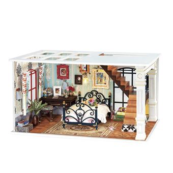 Casinha de Boneca em Modelo Madeira para Pintar e Montar DAM | Meia-noite Parisiense - 1