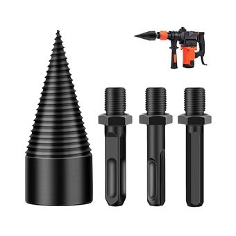 Broca Divisora de Madeira com 3 Adaptadores de Engate em Aço Goeik - 1