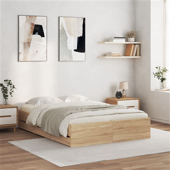 Estrutura de cama com gavetas vidaXL | derivados madeira carvalho sonoma - 1