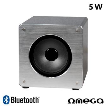 Coluna Universal Bluetooth Omega Quadrada Prateada 5W - 1