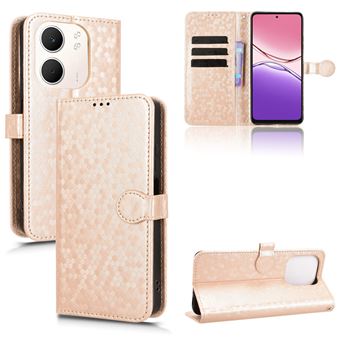 Capa FOXDOCK para OPPO A5X 4G/5G | Fecho Magnético | TPU Macio | Compartimentos para Cartões | Dourado - 1