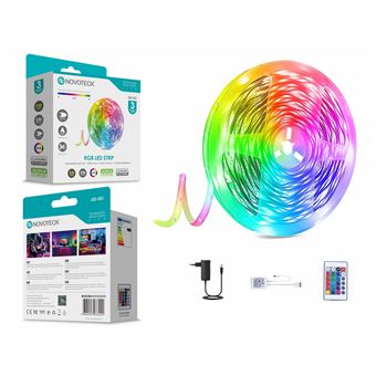 Fita LED Novoteck LED-001 | 5M | 12V | 2835RGB | 270Mini LED | 5W | Ip65 - 1