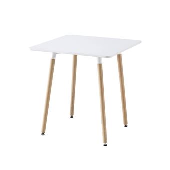 Mesa de jantar sweeek | quadrada | escandinava em madeira | 2 lugares | Branco - 1