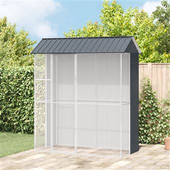 Gaiola para Pássaros vidaXL | Antracite | 215x110x247 cm | Aço - 1