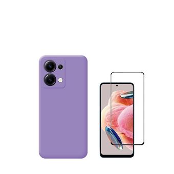 Kit Phonecare Película de Vidro Temperado 5D Full Cover + Capa Silicone Líquido para Xiaomi Redmi Note 13 4G | Roxo - 1