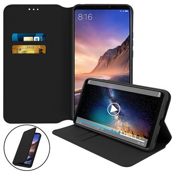 Capa Flip Avizar para Xiaomi Mi Max 3 F. Suporte Carteira Preto - 1
