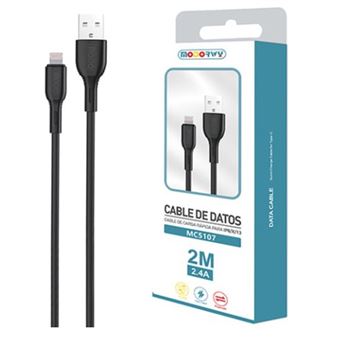 Cabo de dados Lightning MODORWY MC5107 | 2 m - Preto - 1