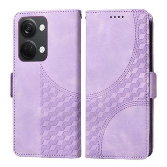 Capa FLOODKING para OnePlus Nord 3 | Design Acolchoado | Couro PU Premium | Roxo - 1