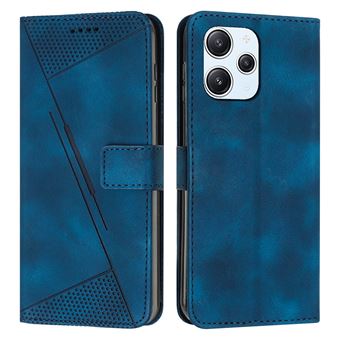 Capa FOXDOCK para Xiaomi Redmi 12 4G | Pele | Flip | 3 Compartimentos para Cartões | Azul - 1