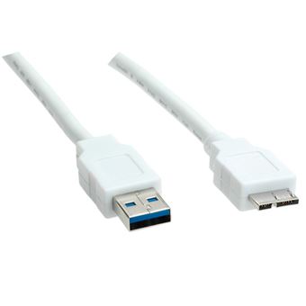Cabo Usb VALUE USB 3.0 A - Micro A 2m | Branco - 1