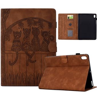 Capa ZURSANA para Xiaomi Redmi Pad 2 11 " 2025 | Flip | Estampado de Gatos | Suporte Ajustável | Castanho - 1