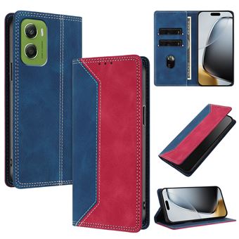 Capa FLOODKING para Motorola Moto G06 4G | Couro Premium Bicolor | Porta-Cartões | RFID | Suporte | Vermelho - 1