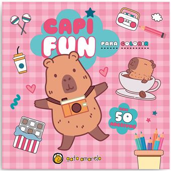 Capi Cute Para Colorir : Capivara Para Colorir Com 50 Adesivos - 1