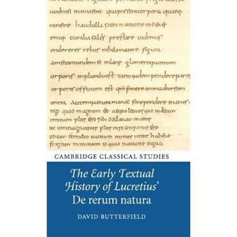 The Early Textual History of Lucretius' De Rerum Natura - Hardback - 2013 - 1