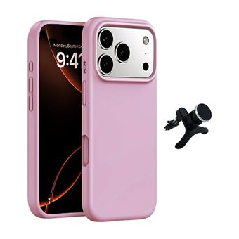 Kit Suporte Magnético com Pernas + Capa Proteção Silicone GIFT4ME para Apple iPhone 17 Pro Max | Rosa - 1