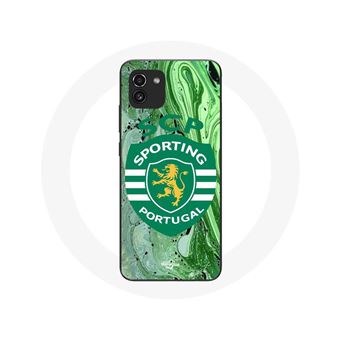 Capa Maniacase para Samsung Galaxy A03 SCP Sporting com Fundo Verde Portugal - 1