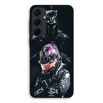 Capa Maniacase para Samsung Galaxy A55 | Lewis Hamilton Pantera Negra - 1
