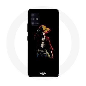 Capa Maniacase para Samsung Galaxy A51 5G one piece manga anime luffy fundo preto - 1