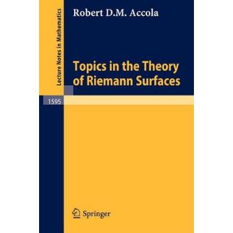 Topics in the Theory of Riemann Surfaces - Paperback - 1994 - 1
