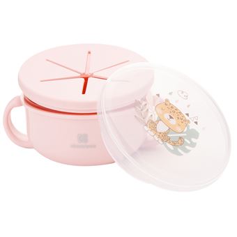 Tigela 2 em 1 Kikka Boo Savanna Rosa - 1