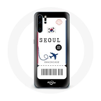 Capa Maniacase para Huawei P30 Pro Bilhete de Avião Seoul Coreia Do Sul - 1