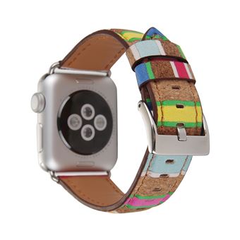 Bracelete de Couro HSMY Grão de Madeira para Apple Watch Series 6/ SE/ 5/ 4 | 40 mm - Multicolor 2 - 1