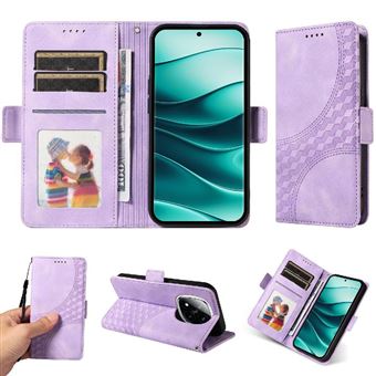Capa FLOODKING para Xiaomi Redmi Note 14 Pro Plus 5G | Design Acolchoado | Couro PU Premium | Roxo - 1
