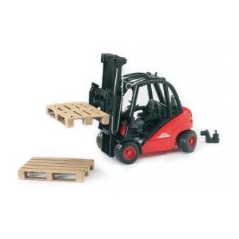 Brinquedo sobre rodas BRUDER Linde fork lift H30D with 2 pallets | Vermelho - 1