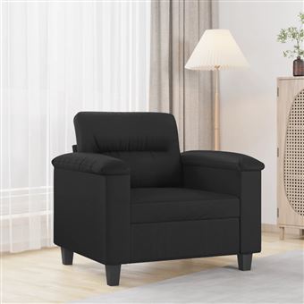 Poltrona vidaXL | couro artificial 60 cm | preto - 1