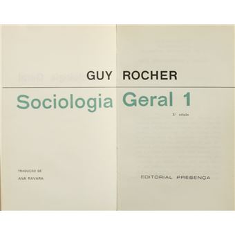 Sociologia geral. [5 vols.] - 1