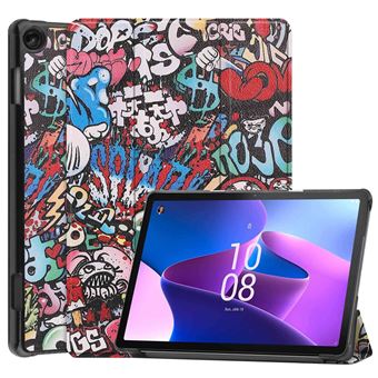 Capa PU função de despertar/sono automático com apoio Magunivers para Lenovo Tab M10 (Gen 3) - grafite - 1