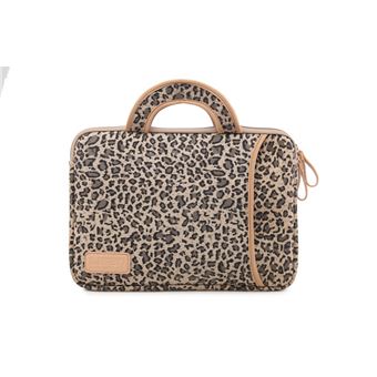 Mala HSMY Estampa de Leopardo para Computador Portátil 14 '' | Castanho | 350 x 240 x 35 mm - 1