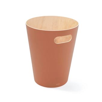 Cesto de Lixo Umbra Woodrow | Laranja, Madeira - 1