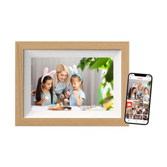 Moldura Digital Braun DigiFrame 10W | Branco, Madeira - 1