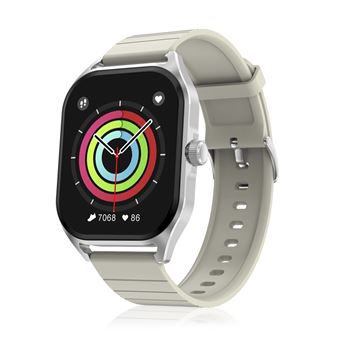 Smartwatch DAM DT99 com tela AMOLED de 2,04'' | Monitor de saúde | Multidesportos | Notificações | Acesso ao assistente de voz | 4,5x1x5,5 cm - Branco Quebrado - 1