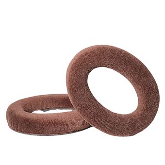 Almofadas para Auscultadores V-REEL para Sennheiser HD515 518 555 558 595 HD598CS HD599 569 559 PC360 | Marrom | Tecido de Pelúcia - 1