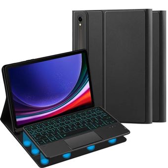 Capa com teclado retroiluminado Antiimpacto magnético para Samsung Galaxy Tab S9 Plus 12.4 | Preto - 1