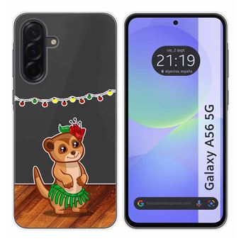 Capa TUMUNDOSMARTPHONE de Silicone Transparente para Samsung Galaxy A56 5G design Meerkat Drawings - 1