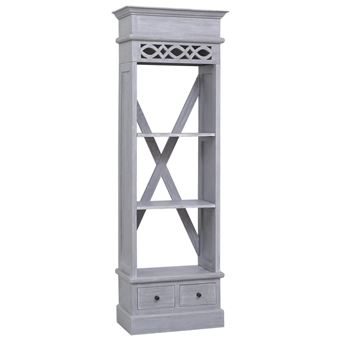 Aparador alto vidaXL 60x30x175 cm mogno maciço - 1