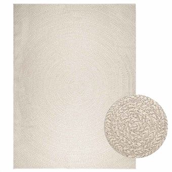 Tapete vidaXL ZIZUR | creme | 240x340cm | aspeto de juta interior e exterior - 1