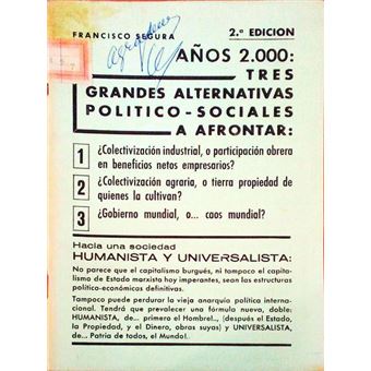 Años 2000: tres grandes alternativas politico-sociales a afrontar. - 1