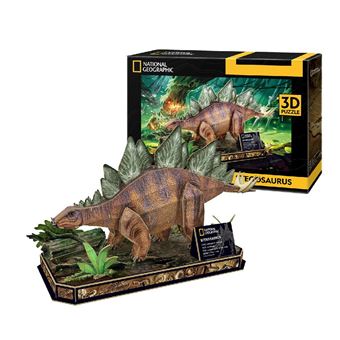 Puzzle 3D CubicFun Estegossauro Stegosaurus | 62 Peças - 1