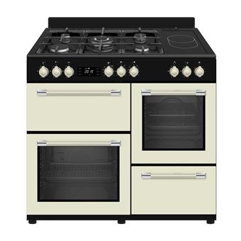 Fogão a Gás e Vitrocerâmica Solthermic® Range Cooker 100 Brand Profesional | 3 Fornos Elétricos | A | Gás Butano/Propano | Creme - 1