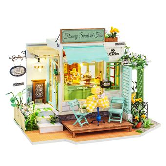 Modelo de Casa em Miniatura  Robotime | Doces e Chás Floridos Cafeteria DG146 - 1