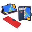 Capa Lmobile Flip Carteira / Livro Fancy Samsung Galaxy A50 Azul Marinho / Vermelho