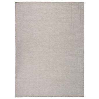 Tapete de tecido plano para Exterior vidaXL | 200x280 cm | cinzento claro - 1