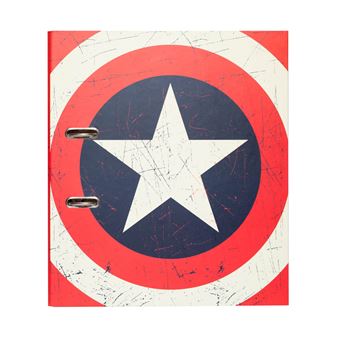 Pasta de Arquivo Marvel Captain America Shield com Compressor